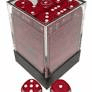Chessex Dice: Opaque 12mm D6 Red/White (36ct)