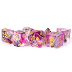 7 Count Poly Dice Set: Unicorn - Blushing Steel