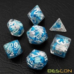 Snowflake Dice 16mm Resin Poly Dice Set