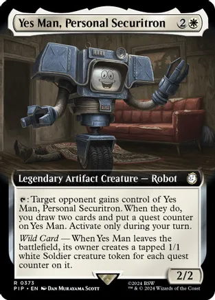 Yes Man, Personal Securitron (Extended Art) -Foil