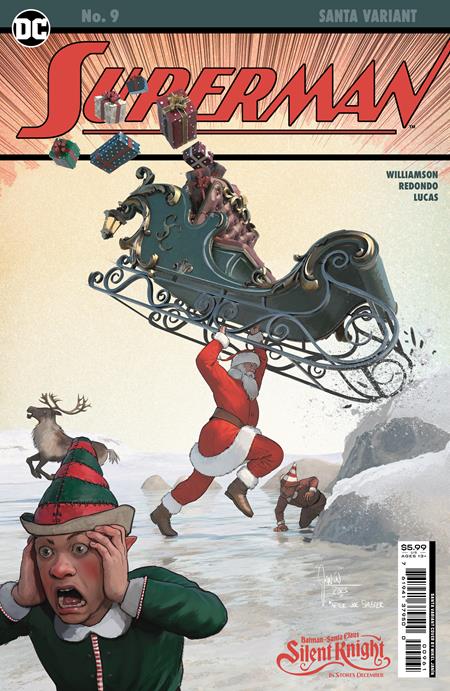 SUPERMAN #9E JANIN SANTA CARD STOCK VAR