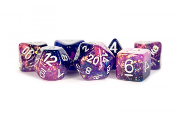 16mm Eternal Resin Polyhedral Dice Set: Purple/Blue (7)