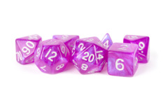 16mm Acrylic Stardust Poly Dice Set: Purple (7) MET 179