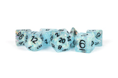 16mm Resin Flash Dice Poly Set: Blue (7)