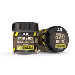 AK Interactive:  Dark & Dry Crackle Effects - 100ml (Acrylic)
