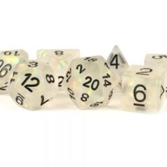 Icy Opal Resin: 16mm Dice Poly Set Clear (7)