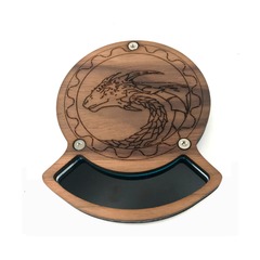 Dice Coaster: Walnut Dragon Green