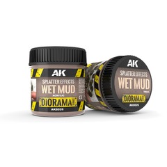 AK Interactive:  Splatter Effects Wet Mud - 100ml - Base Product (Acrylic)