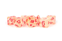 16mm Resin Flash Dice Poly Set: Red (7)