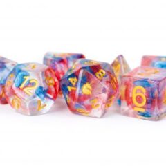 Unicorn Resin 16mm Polyhedral Dice Set: Cosmic Carnival (7)