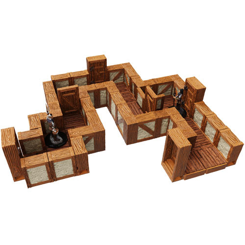 WarLock Tiles: Expansion- 1 in Town & Village Straight Walls