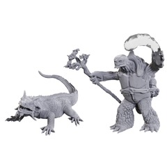 Dungeons & Dragons: Nolzur's Marvelous Unpainted Miniatures - W24 Tortle Druid & Wild Shape Giant Lizard
