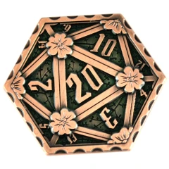 D2 Coin Flower Green and Copper