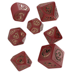 Dragons: Modern Dice Set Red/Gold (7)