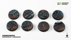 Gamers Grass: Spaceship Corridor Bases - Round 28mm (x8)