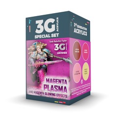 AK Interactive: Wargame Color Set Magenta Plasma and Glowing Effects x5