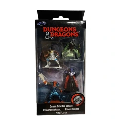 Jada Dungeons & Dragons Die Cast Miniatures Drizzt: Drow Elf Ranger, Dragonborn Cleric, Human Fighter, Mind Flayer