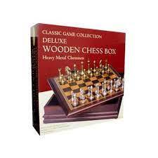 Chess Set - Deluxe Chess Box - Heavy Metal Chessmen