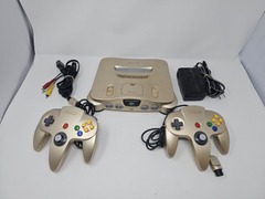 Gold Nintendo 64 Console - 2 Controllers (N64)