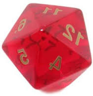 55MM Jumbo D20 Dice (Translucent Red)