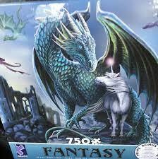 Puzzle 750ct - Fantasy - Dragon Unicorn