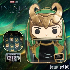 Avengers Loki with Scepter Pop! by Loungefly Mini-Backpack - Entertainment Earth Exclusive