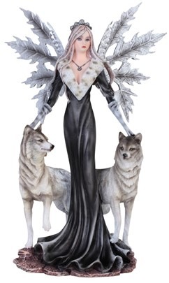 Black Fairy with Wolves 92049