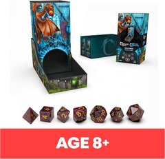 Campaign Dice Tower with 7 Polyhedral Dice