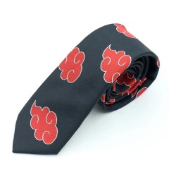 Naruto Akatsuki Cloud Tie - Black and Red