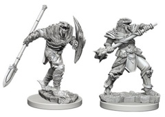 D&D Unpainted Minis - Dragonborn Male Fighter with Spear