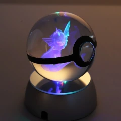 3D Crystal Pokeball - Vaporeon