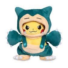 Pikachu in Snorlax Costume 8in Plush