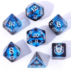 Wyrmforged Rollers - Rounded Resin Polyhedral Dice - Dragon Eye Green