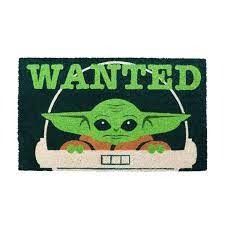 Baby Yoda Wanted Doormat