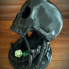 Small Assorted Skull Dice Tower with Mini Dice