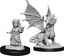 D&D Nolzur`s Marvelous Unpainted Miniatures: W13 Silver Dragon Wyrmling & Female Halfling