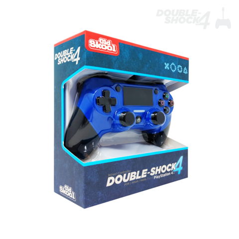 Blue Wired Playstation 4 Controller - Old Skool