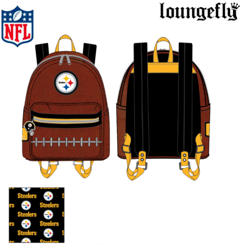 Pittsburgh Steelers - Pigskin Logo (Mini Backpack) - NFL Loungefly