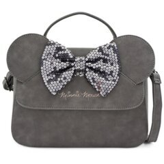 Loungefly - Disney Grey Minnie Mouse Sequin Bow Crossbody Bag