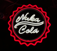 Fallout Nuka Cola Bottle Cap Neon Light