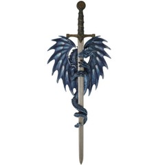 12380 - Sea Blade Dragon Sword and Holder Statue