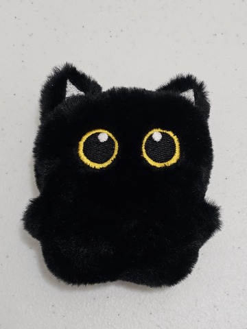 Small Black Cat Keychain Plush