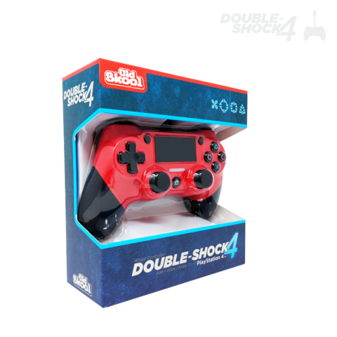 Red Wired Playstation 4 Controller - Old Skool