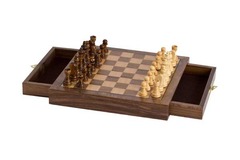 Chess Set - Magnetic - Walnut 10in