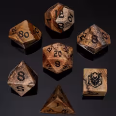 Dragon's Hoard Gemstone Dice - Picture Jasper