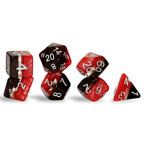 Magma Dice - Smoldering Red & Igneous black