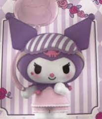 Kuromi Authentic Sanrio 3D Pajama Keychain Purple