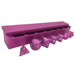 Precision CNC Aluminum Dice Set with Dice Vault: Potion Pink