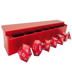 Precision CNC Aluminum Dice Set with Dice Vault: Devil Red