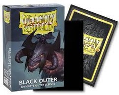 Dragon Shield - Standard Size - 100Cct. - Matte Black Outer Sleeves